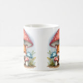 Adortable Baby Fox unter Pilzschirm Kaffeetasse (Mittel)
