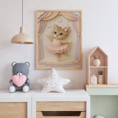 Adortable Ballerina Kitten Poster