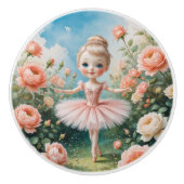 Adortable Ballerina Rose Garden Keramikknauf (Vorderseite)