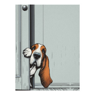 Adortable Basset Hund Hund Kunst, Dichtung und Mus Fotodruck