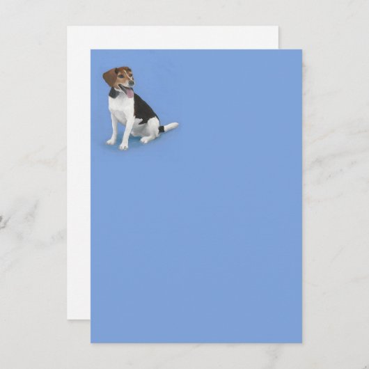 Adortable Beagle Mix Note Card Mitteilungskarte (Vorne/Hinten)