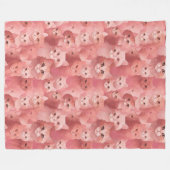 Adortable Blush Pink Cat Fleecedecke (Vorderseite (Horizontal))