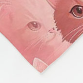 Adortable Blush Pink Cat Fleecedecke (Ecke)