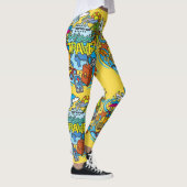 Adortable Bright Gelb Traveller Cartoon Kunstwerke Leggings (Rechts)