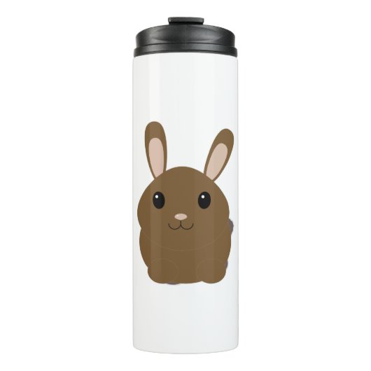 Adortable Brown Bunny Rabbit Thermosbecher (Vorderseite)