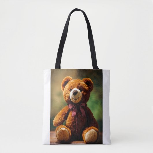 Adortable Brown Teddy Bär mit Bow Krawatte Tasche (Vorderseite)