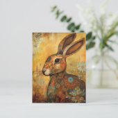 Adortable Bunny Postkarte (Stehend Vorderseite)