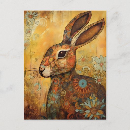 Adortable Bunny Postkarte (Vorderseite)