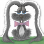 Adortable Bunny Rabbit Aufkleber (Vorderseite)