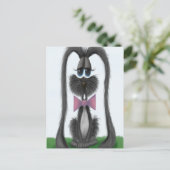 Adortable Bunny Rabbit Feiertagspostkarte (Stehend Vorderseite)