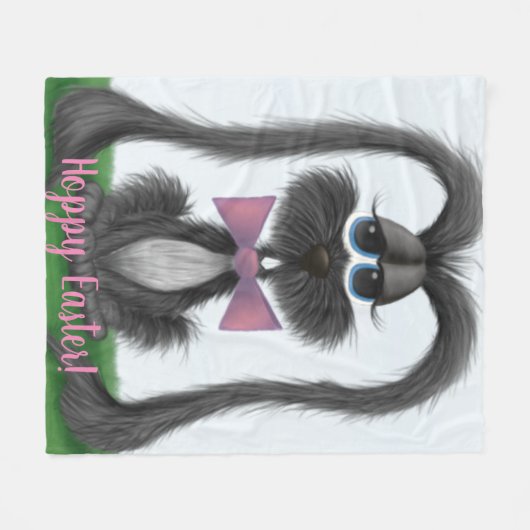 Adortable Bunny Rabbit Fleecedecke (Vorderseite (Horizontal))