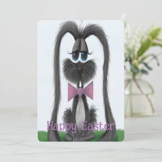 Adortable Bunny Rabbit Karte (Stehend Vorderseite)