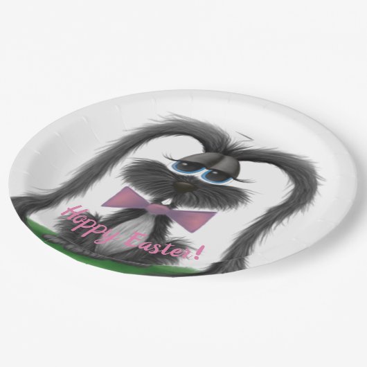 Adortable Bunny Rabbit Pappteller (Schrägansicht)