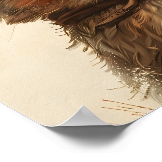 Adortable Bunny Rabbit Print Poster (Ecke)