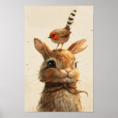 Adortable Bunny Rabbit Print Poster (Vorne)