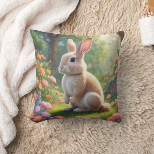 Adortable Bunny Rabbit Throw Kissen (Decke)