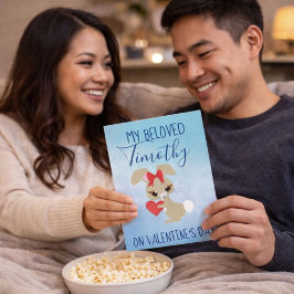 Adortable Bunny Valentine Feiertagskarte