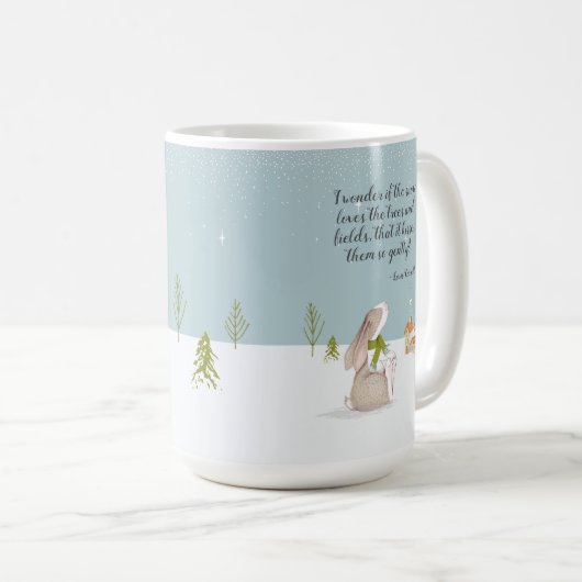 Adortable Bunny Winter Kaffeetasse (VorderseiteRechts)