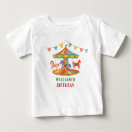 Adortable Carousel Geburtstag Baby T-shirt