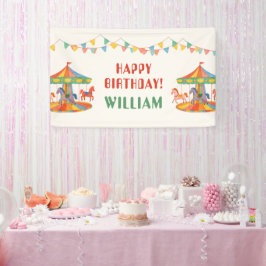 Adortable Carousel Geburtstag Banner