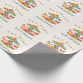 Adortable Carousel Geburtstag Geschenkpapier (Ecke)