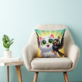 Adortable Cartoon Cat and Bird Kissen (Stuhl )