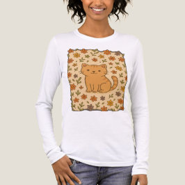 Adortable Cartoon Cat mit Blumenmuster Tri-Blend Shirt