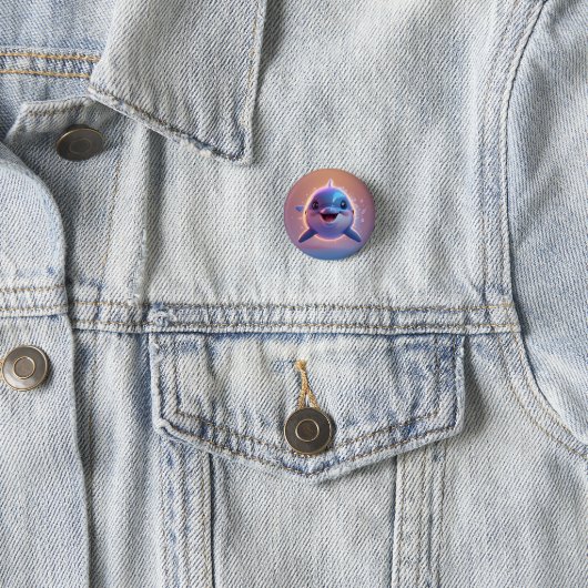 Adortable Cartoon Dolphin Button (Beispiel)