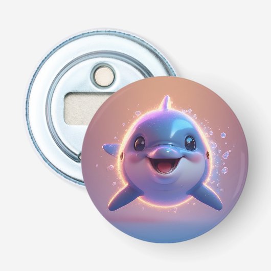 Adortable Cartoon Dolphin Flaschenöffner (Vorderseite)