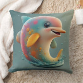 Adortable Cartoon Dolphin Kissen (Decke)