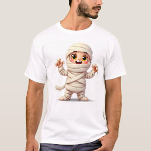 Adortable Cartoon Mummy zu Halloween T-Shirt