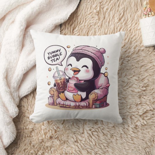 Adortable Cartoon Pinguin: Gemütlich, Kawaii Vibes Kissen (Decke)