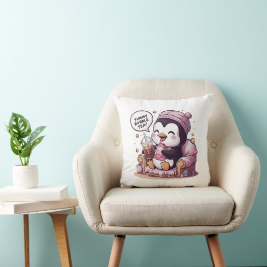 Adortable Cartoon Pinguin: Gemütlich, Kawaii Vibes Kissen (Stuhl )