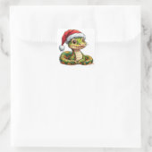 Adortable Cartoon Schlange Quadratischer Aufkleber (Tasche)