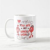 Adortable Cartoon Valentine Kaffeetasse (Links)