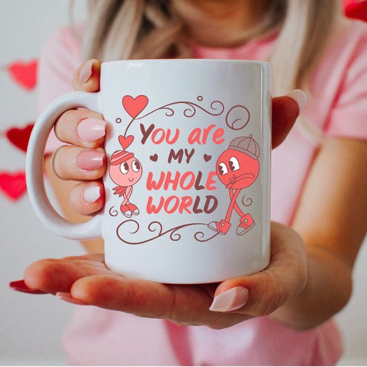 Adortable Cartoon Valentine Kaffeetasse