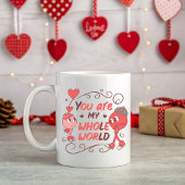 Adortable Cartoon Valentine Kaffeetasse