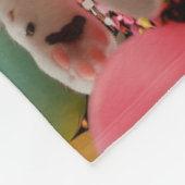 Adortable Cat Geburtstagsfeier Design Fleecedecke (Ecke)