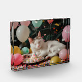 Adortable Cat Geburtstagsfeier Design Fotoblock (Links)