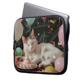 Adortable Cat Geburtstagsfeier Design Laptopschutzhülle (Vorderseite Links)