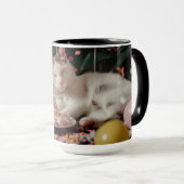 Adortable Cat Geburtstagsfeier Design Tasse (VorderseiteRechts)