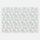 Adortable Cat Liebe Blue Themed Geschenkpapier Set (Vorderseite 3)