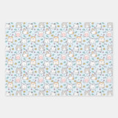 Adortable Cat Liebe Blue Themed Geschenkpapier Set (Vorderseite 2)