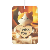 Adortable Cat Plush mit herzlicher Botschaft Autolufterfrischer (Vorderseite)