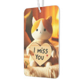 Adortable Cat Plush mit herzlicher Botschaft Autolufterfrischer (Links)