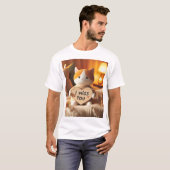 Adortable Cat Plush mit herzlicher Botschaft T-Shirt (Vorne ganz)