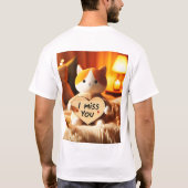 Adortable Cat Plush mit herzlicher Botschaft T-Shirt (Rückseite)