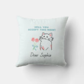 Adortable Cat&Rose Throw Kissen (Rückseite)