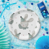 Adortable Chic Bunny Rabbit Rustikal Pappteller (Party)
