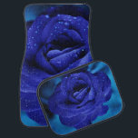 Adortable Chic Romantic Blue Rose Autofußmatte<br><div class="desc">Adorable romantische blaue Rose.</div>